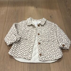 Excellent condition Zara floral quilted jacket - Sz 2/3